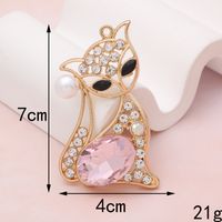 1 Piece 25*70mm 32*45mm 33*40mm Metal Gem Rhinestones Fox Polished DIY Accessories sku image 14