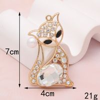 1 Piece 25*70mm 32*45mm 33*40mm Metal Gem Rhinestones Fox Polished DIY Accessories sku image 15