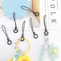 Simple Style Circle CSC Bag Pendant Mobile Phone Chain Keychain main image 4