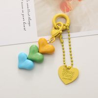 Sweet Letter Heart Shape Arylic Stoving Varnish Bag Pendant Mobile Phone Chain Keychain sku image 2