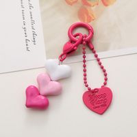 Sweet Letter Heart Shape Arylic Stoving Varnish Bag Pendant Mobile Phone Chain Keychain sku image 4