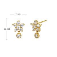 1 Pair Simple Style Star Inlay Sterling Silver Zircon Ear Studs sku image 2