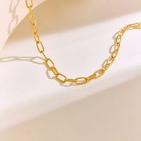 304 Stainless Steel 18K Gold Plated Elegant Simple Style Solid Color Necklace main image 3