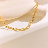 304 Stainless Steel 18K Gold Plated Elegant Simple Style Solid Color Necklace main image 4