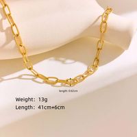 304 Stainless Steel 18K Gold Plated Elegant Simple Style Solid Color Necklace main image 2