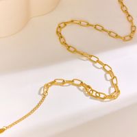 304 Stainless Steel 18K Gold Plated Elegant Simple Style Solid Color Necklace main image 5