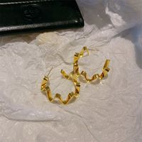 1 Pair Commute Round Plating Metal 18k Gold Plated Earrings sku image 4