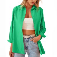 Women's Long Sleeve Blouses Casual Basic Streetwear Solid Color main image 5