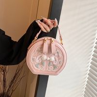 Women's Pu Leather Printing Solid Color Elegant Zipper Handbag main image video