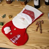Christmas Cute Santa Claus Snowman Nonwoven Party Christmas Socks 1 Piece sku image 36