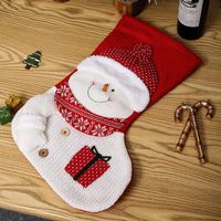 Christmas Cute Santa Claus Snowman Nonwoven Party Christmas Socks 1 Piece sku image 37