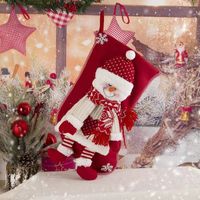 Christmas Cute Santa Claus Snowman Nonwoven Party Christmas Socks 1 Piece sku image 29