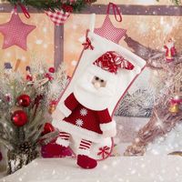 Christmas Cute Santa Claus Snowman Nonwoven Party Christmas Socks 1 Piece sku image 28