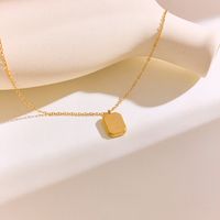 304 Stainless Steel 18K Gold Plated Y2K Casual Classic Style Plating Square Heart Shape Pendant Necklace main image 8