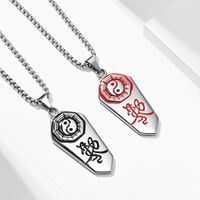 304 Stainless Steel Chinoiserie Ethnic Style Gossip Pendant Necklace main image 5