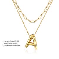 Wholesale Casual Classic Style Letter Copper 14K Gold Plated Pendant Necklace main image 2