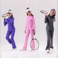 Simple Style Solid Color Nylon Turtleneck Active Sets Coat Flared Pants main image 1