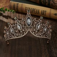 Elegant Lady Crown Alloy Plating Inlay Artificial Gemstones Crown sku image 10