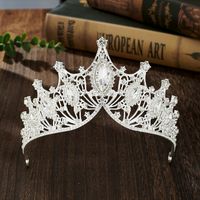 Elegant Lady Crown Alloy Plating Inlay Artificial Gemstones Crown sku image 11