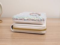 Women's Cartoon Solid Color Pu Leather Sequins Lock Clasp Wallets main image 6