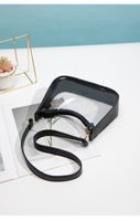 Women's Small PVC Solid Color Basic Classic Style Transparent Pillow Shape Zipper Cosmetic Bag main image 3