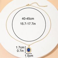 Wholesale Elegant Lady Classic Style Geometric Copper Inlay 18K Gold Plated Zircon Pendant Necklace main image 3