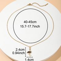 Wholesale Cute Lady Classic Style Flamingo Copper Inlay 18K Gold Plated Zircon Pendant Necklace main image 2