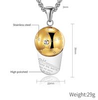 Retro Hat 304 Stainless Steel 18K Gold Plated Unisex Pendant Necklace sku image 2