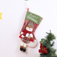 Christmas Cute Santa Claus Snowman Nonwoven Party Christmas Socks 1 Piece sku image 43