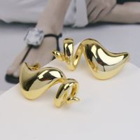 1 Pair Elegant French Style Irregular Plating Brass Drop Earrings main image 5