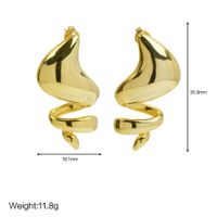 1 Pair Elegant French Style Irregular Plating Brass Drop Earrings main image 2