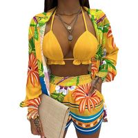 Holiday Beach Women's Vacation Gradient Color Tropical Solid Color Polyester Printing Pants Sets Shorts Sets main image 2