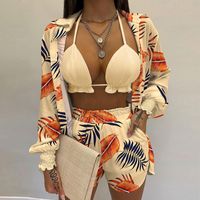 Holiday Beach Women's Vacation Gradient Color Tropical Solid Color Polyester Printing Pants Sets Shorts Sets main image 5