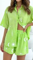 Daily Beach Women's Vacation Sun Fruit Linen Polyester Hemp Printing Pants Sets Shorts Sets main image 6