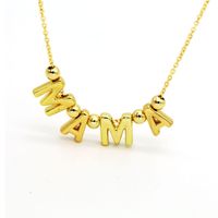 Copper 18K Gold Plated Casual Letter Zircon Necklace main image 7