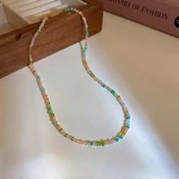 Fashion Geometric Glass Beaded Women's Necklace sku image 8