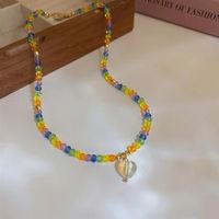 Fashion Geometric Glass Beaded Women's Necklace sku image 21