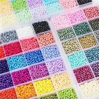 300 Pieces Per Box Diameter 4mm Hole 1~1.9mm Plastic Round Sandblasted Beads main image 1