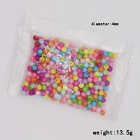 300 Pieces Per Box Diameter 4mm Hole 1~1.9mm Plastic Round Sandblasted Beads main image 3
