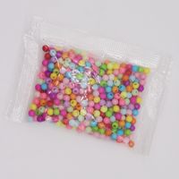 300 Pieces Per Box Diameter 4mm Hole 1~1.9mm Plastic Round Sandblasted Beads main image 5
