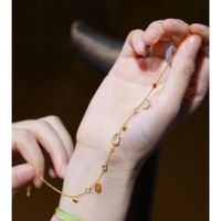 Simple Style Solid Color Copper Women's Anklet main image 5