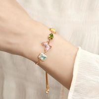 Copper Simple Style Classic Style Inlay Butterfly Rhinestones Bracelets main image 1