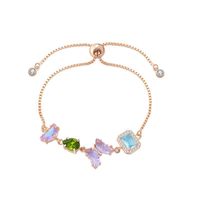 Copper Simple Style Classic Style Inlay Butterfly Rhinestones Bracelets main image 2