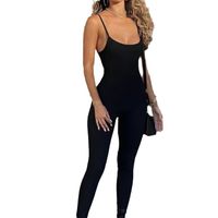 Women's Yoga Sports Sexy Solid Color Full Length Jumpsuits main image 2