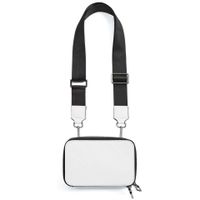 Men's Medium Pu Leather Solid Color Vintage Style Classic Style Square Zipper Fanny Pack sku image 1