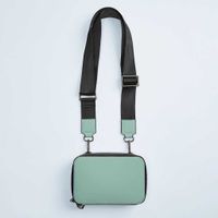 Men's Medium Pu Leather Solid Color Vintage Style Classic Style Square Zipper Fanny Pack sku image 4