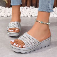 Women's Vacation Solid Color Open Toe Slides Slippers sku image 10