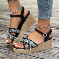 Women's Vacation Color Block Open Toe Ankle Strap Sandals main image 3