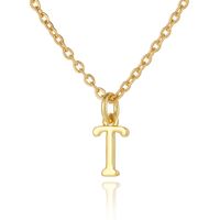 Wholesale Retro Simple Style Letter Copper Plating 18K Gold Plated Pendant Necklace main image 6