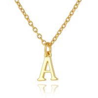 Wholesale Retro Simple Style Letter Copper Plating 18K Gold Plated Pendant Necklace sku image 1